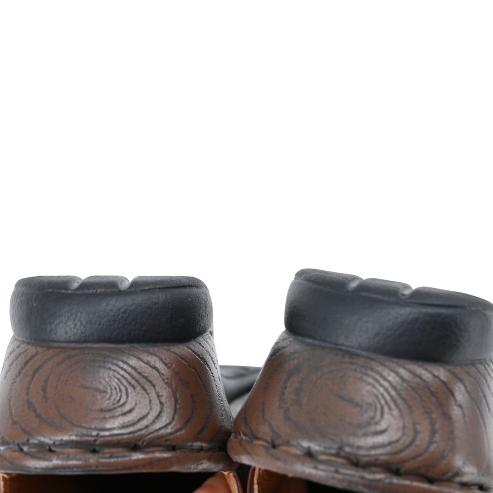 Retail $145 Josef Seibel  Catalonia Brown Leather Wedge Clog Mules Slip On Shoes - Picture 12 of 12